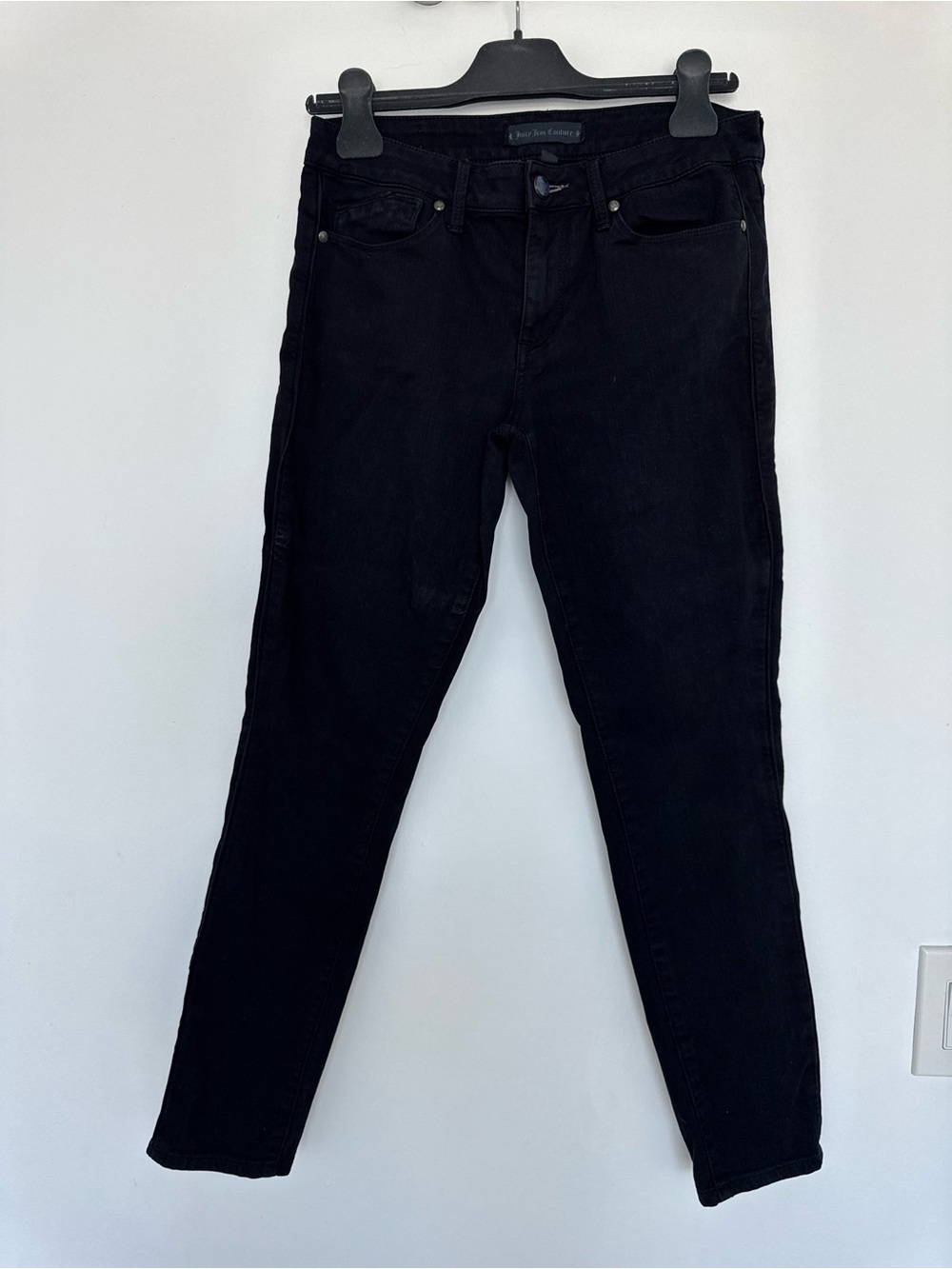 Juicy Couture Black Slim Straight Pants Side Seam Detail Women’s